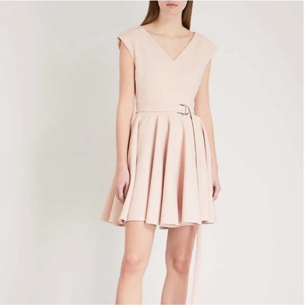 Maje Rimae Rose Pink Fit & Flare Skater Dress No Belt